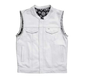 Paisley Bandana men's motorcycle leather vest