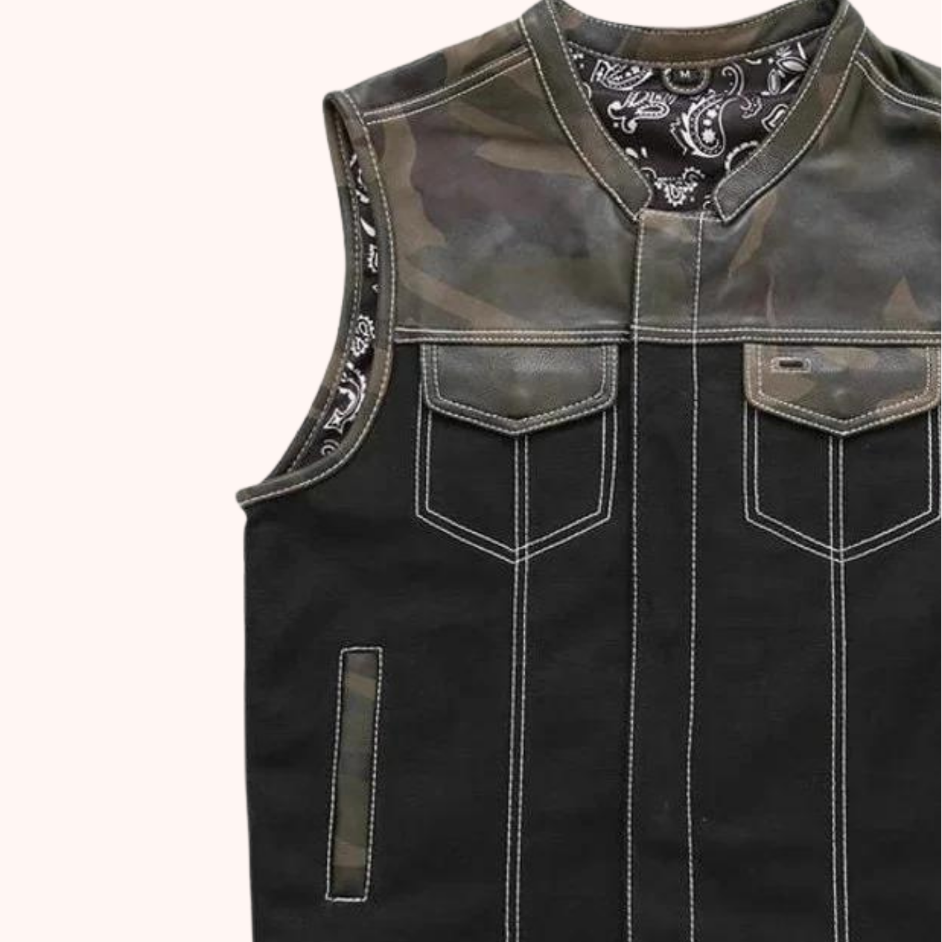 Canvas vest with conceal-carry pockets