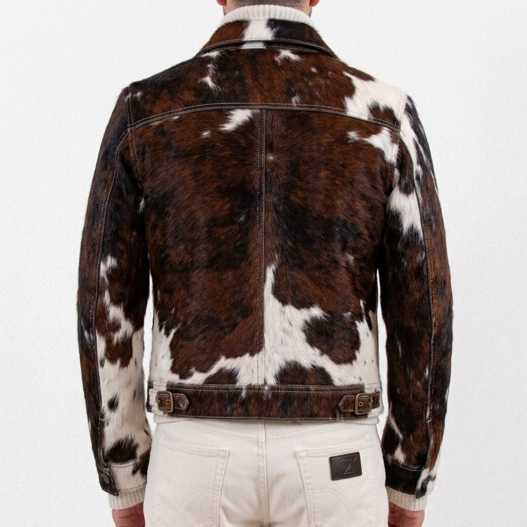 Stylish and Luxurious Cowhide Hair On Jacket: Handcrafted and Realistic Customized Leather Jacket Men's and women's Motorbike Jacket