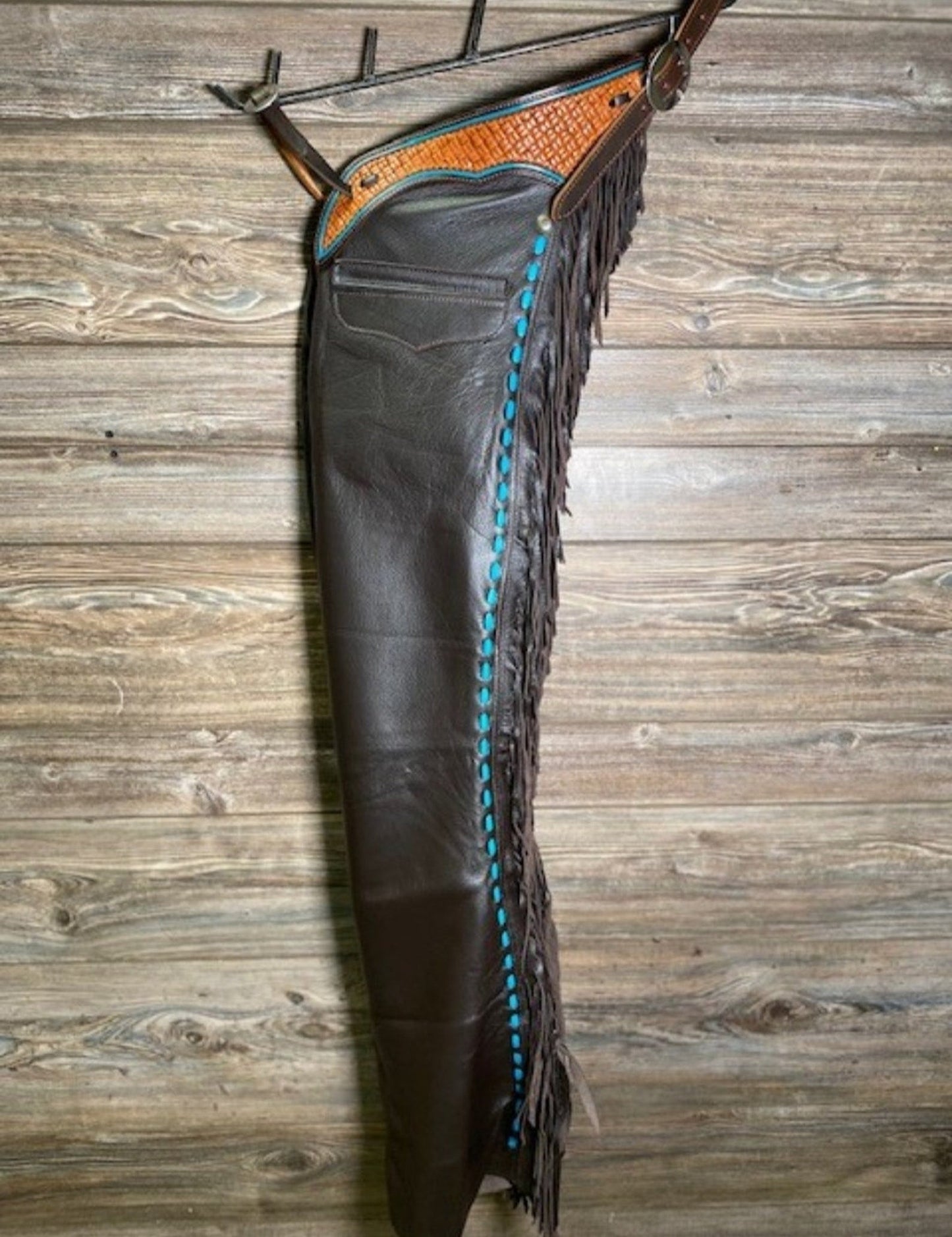 Handmade Native American Black Cowhide Fringes Style Pant Chap Western Cowboy Chap Rodeo Chap Horseback Riding Chap Customizable Chap