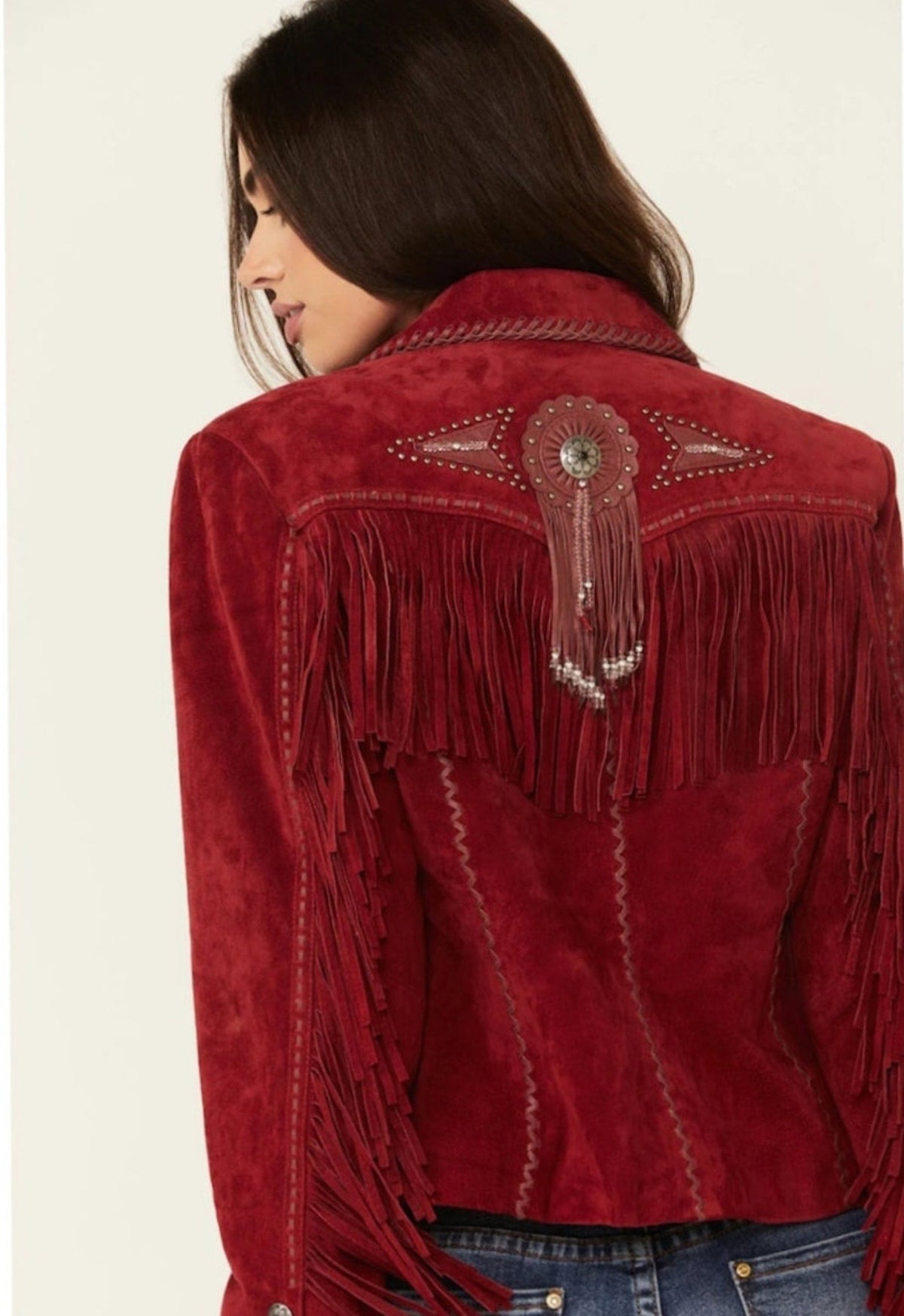 Women's Western Jacket Vintage Fringe Leather Jacket - Ladies Leather Jacket - Handmade Suede Leather Jacket Fringe Jacket , Gifts For Her