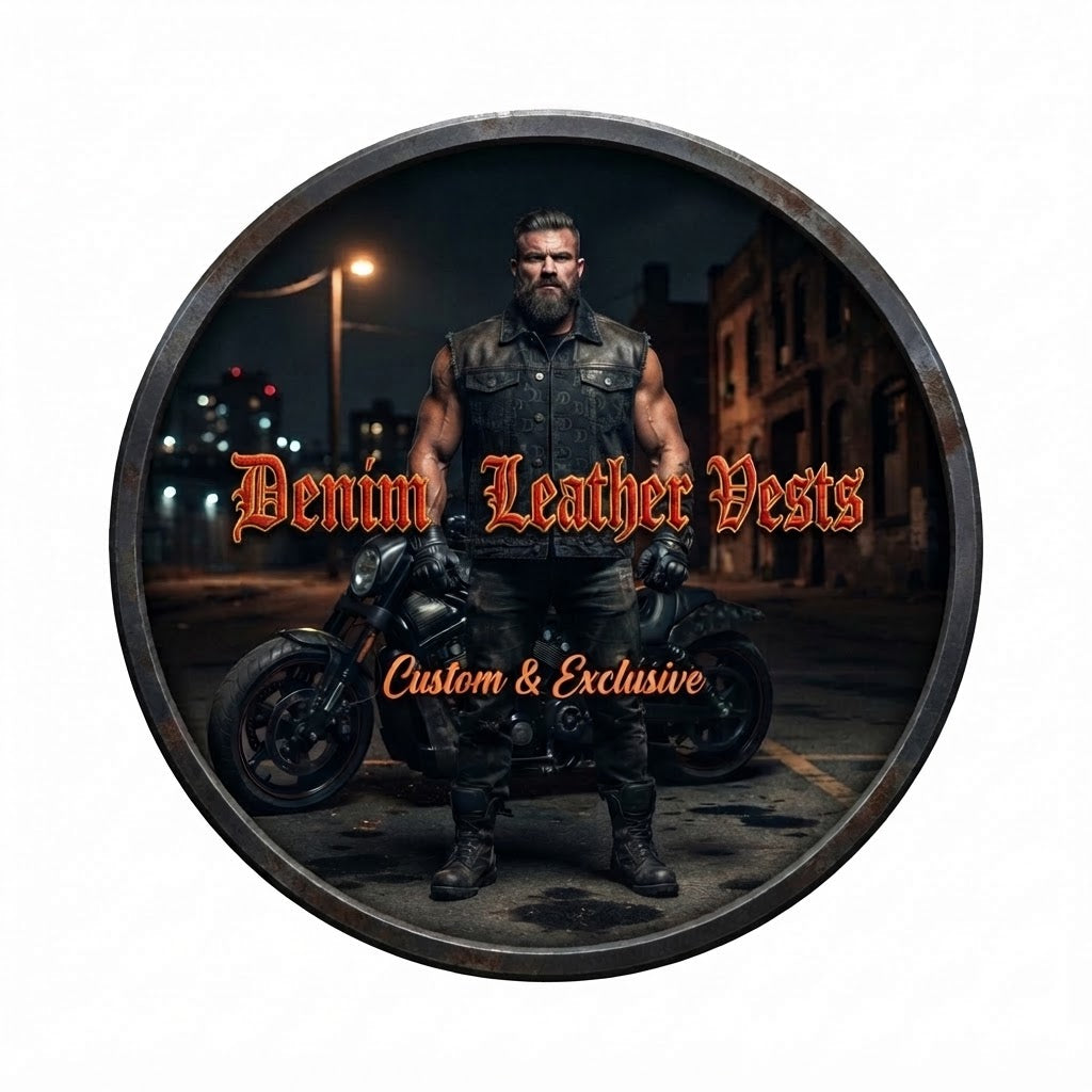 Denim Leather Vests
