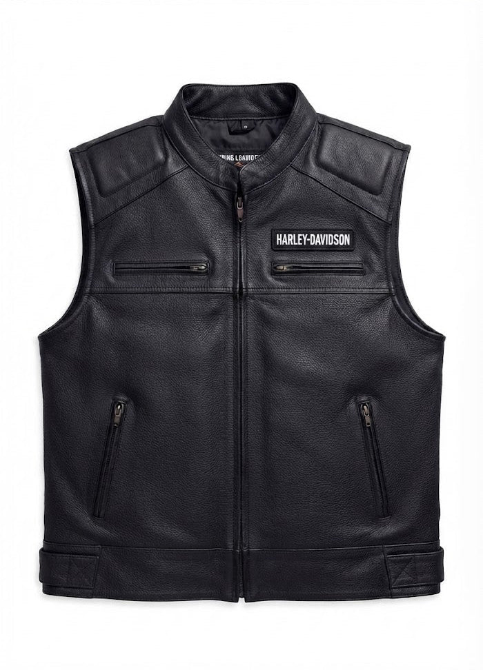 Har___Dav____ men's leather motorcycle vest