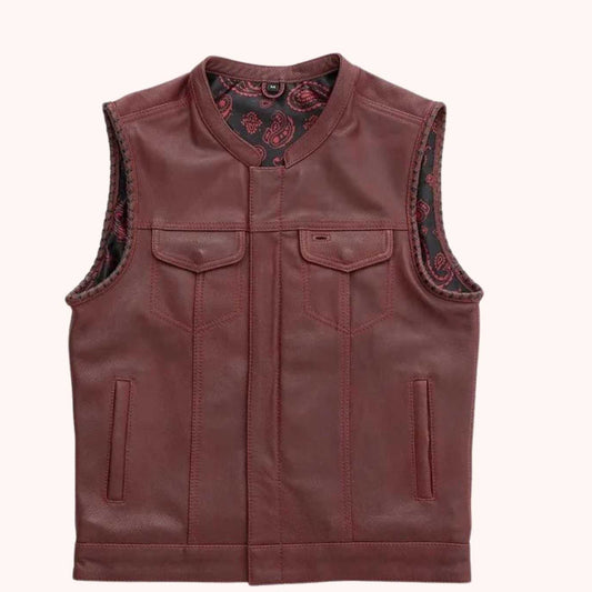 Carmine Men's Canvas Rider Vest - white background