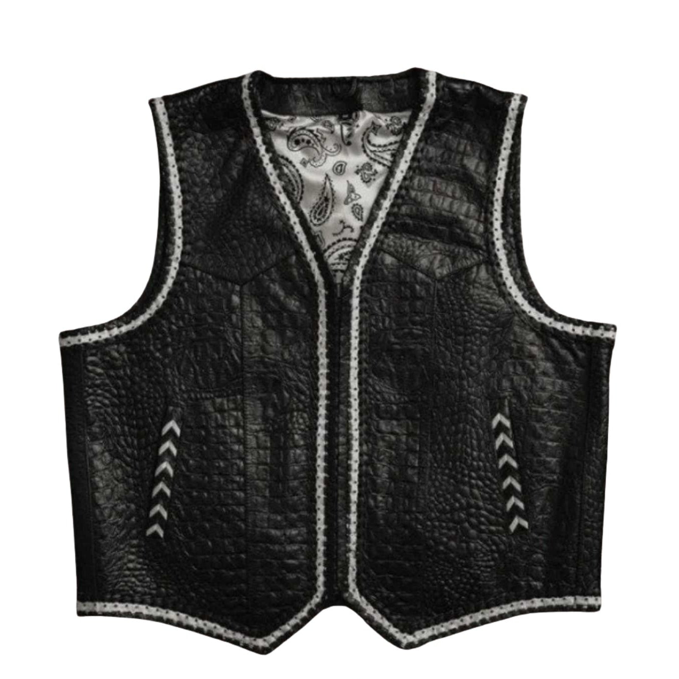 Croc Rock men's leather vest