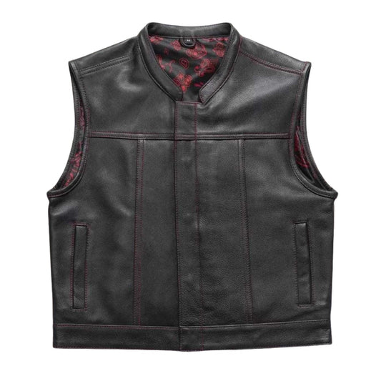 Slasher men's leather motorcycle vest