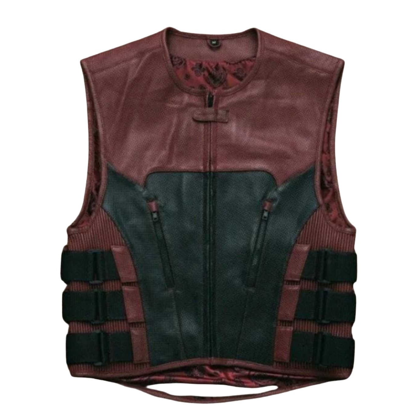Spec Ops men's black leather biker vest