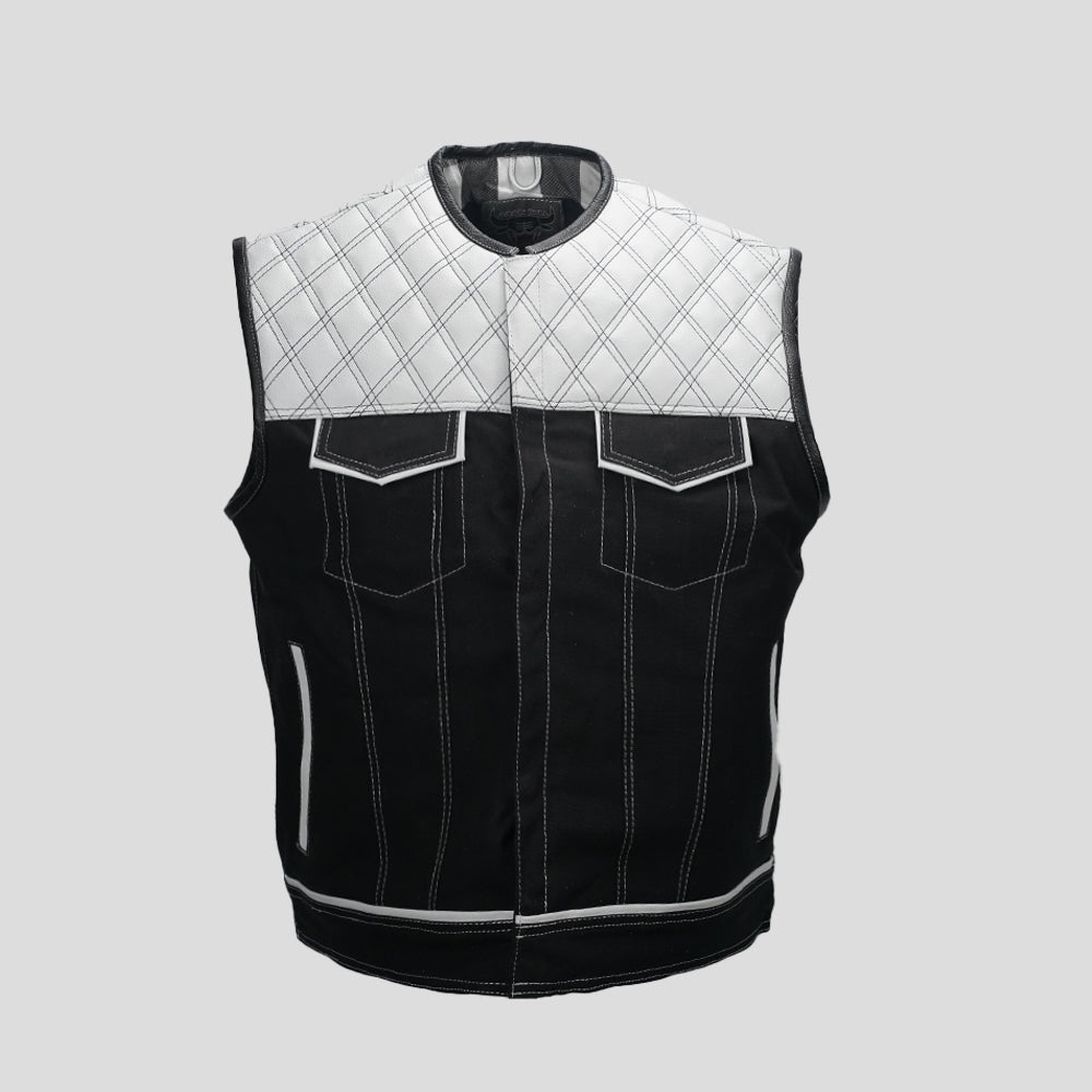 Stark Contrast men's leather motorcycle vest