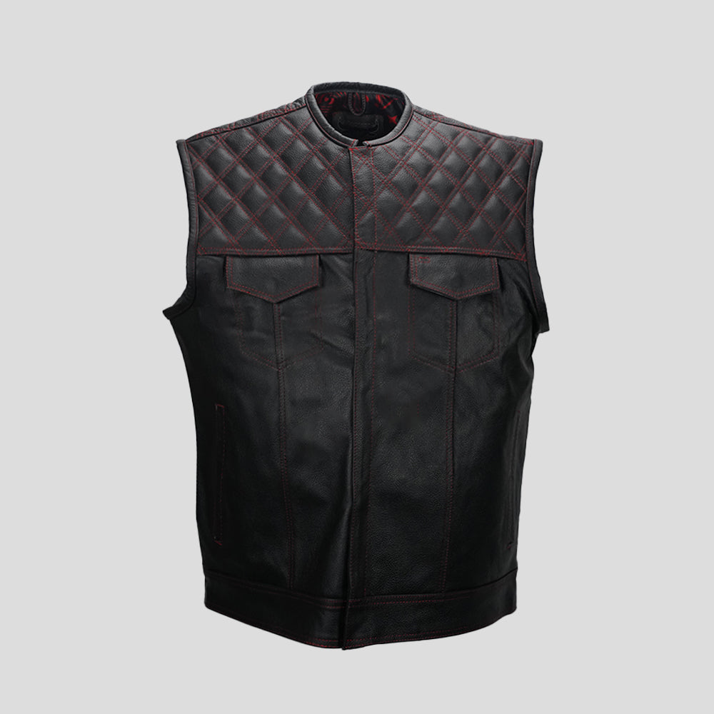 Homestead Hero men's motorcycle leather vest