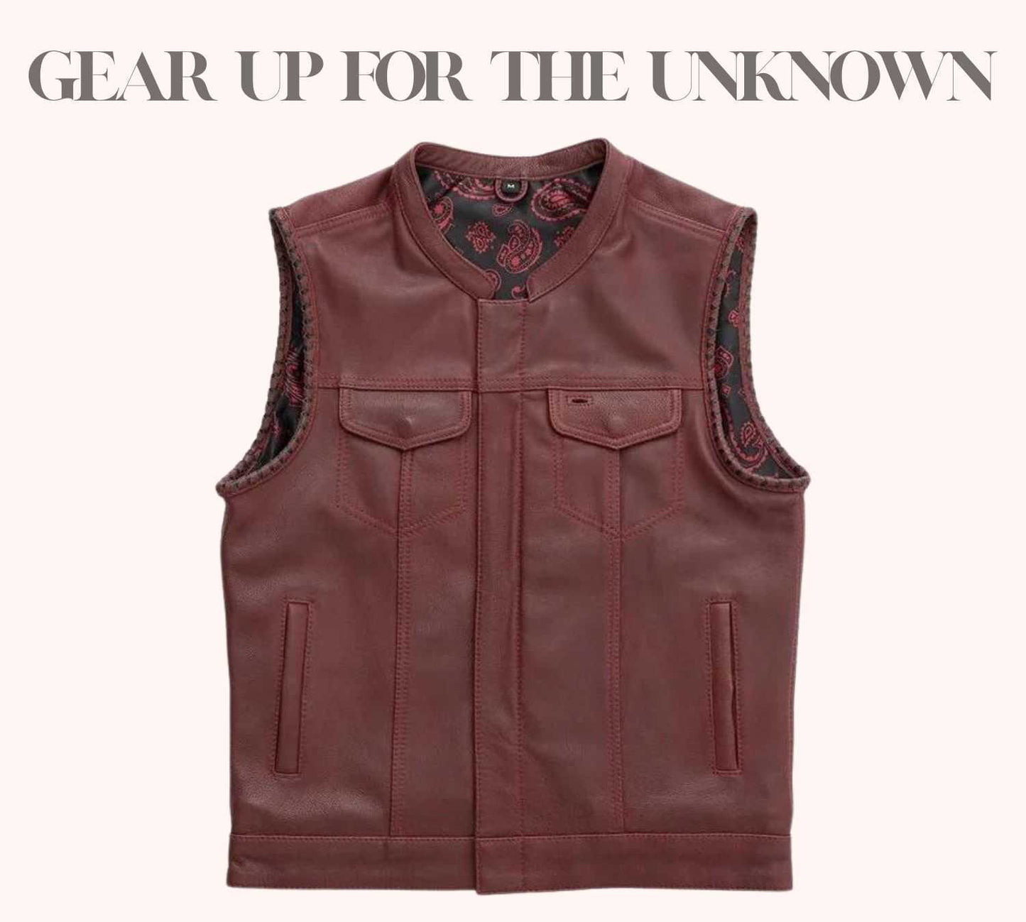 Men's club style canvas vest