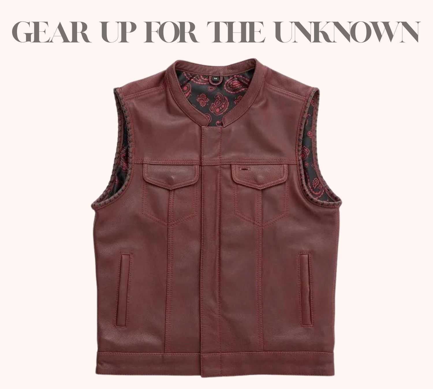 Men's club style canvas vest