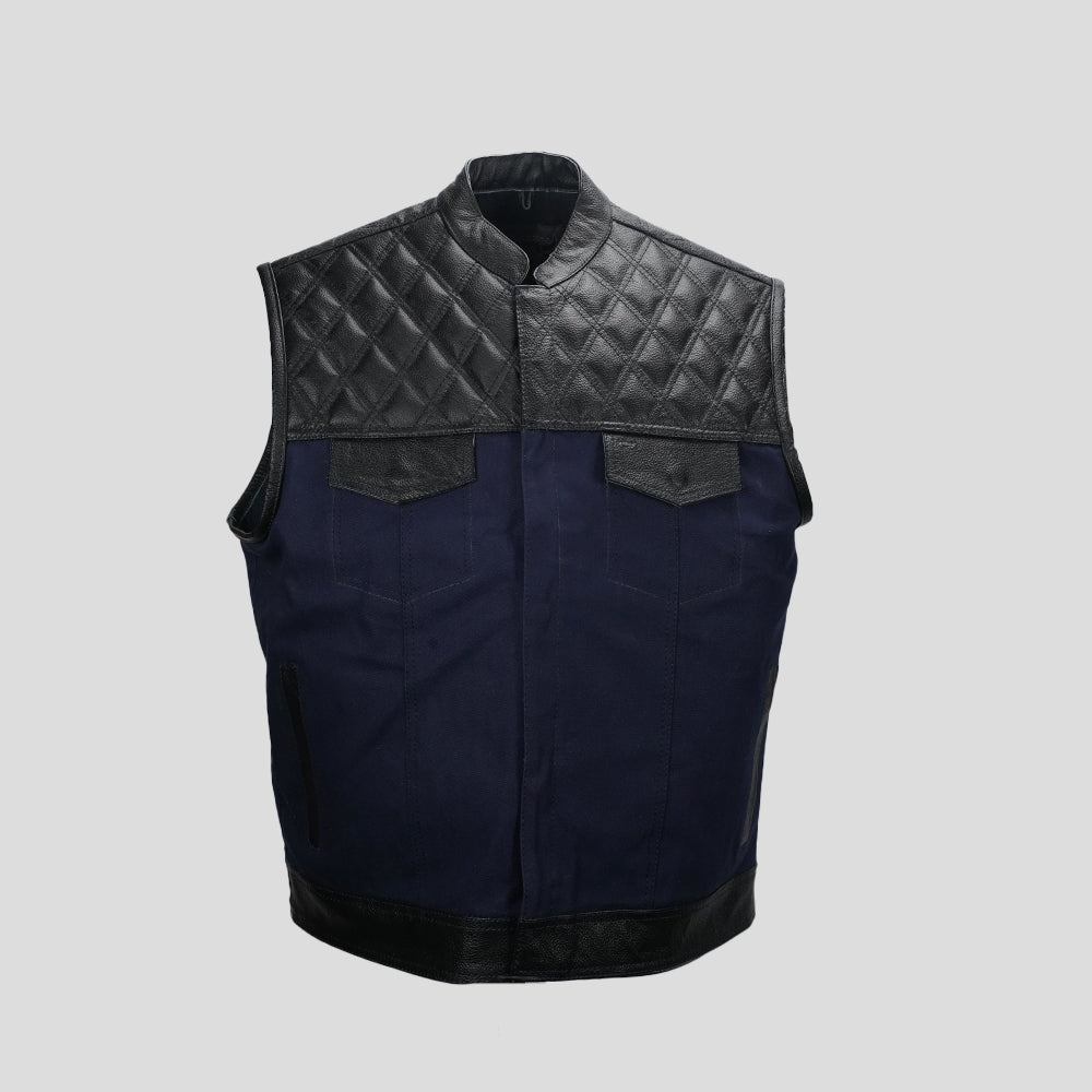 Legion men's motorcycle canvas vest