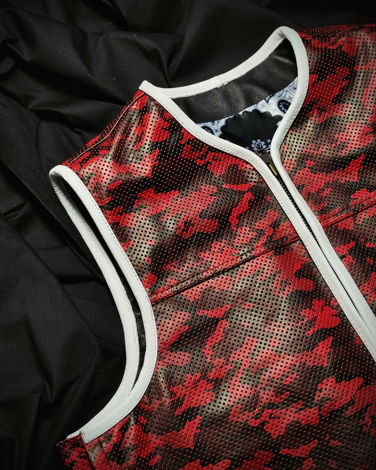 Blood red camo euro cut