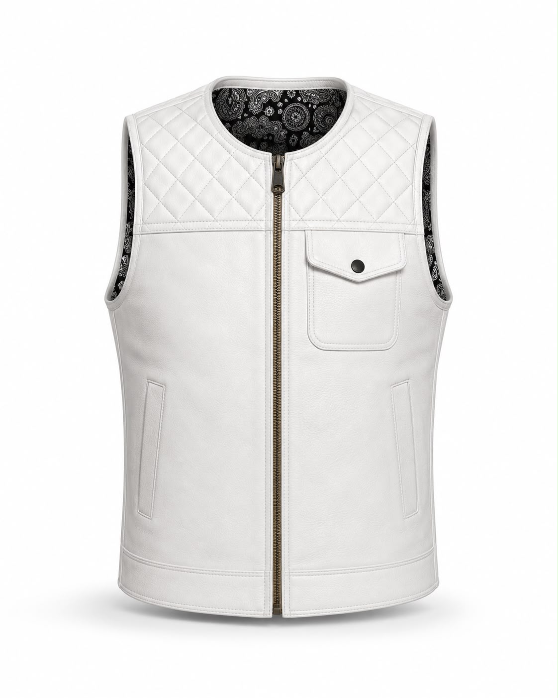The Ghost Rider Quilted Leather Vest