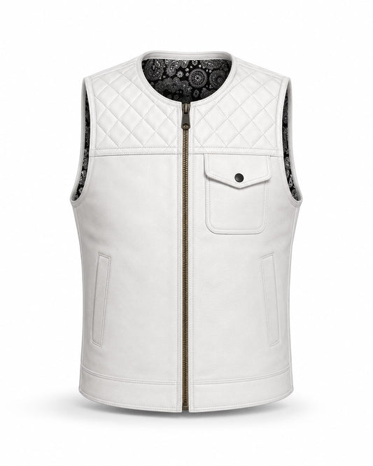 The Ghost Rider Quilted Leather Vest