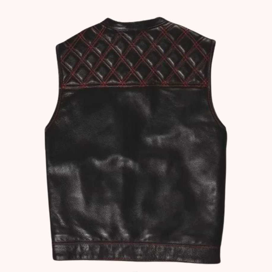 Men's club style distressed vest