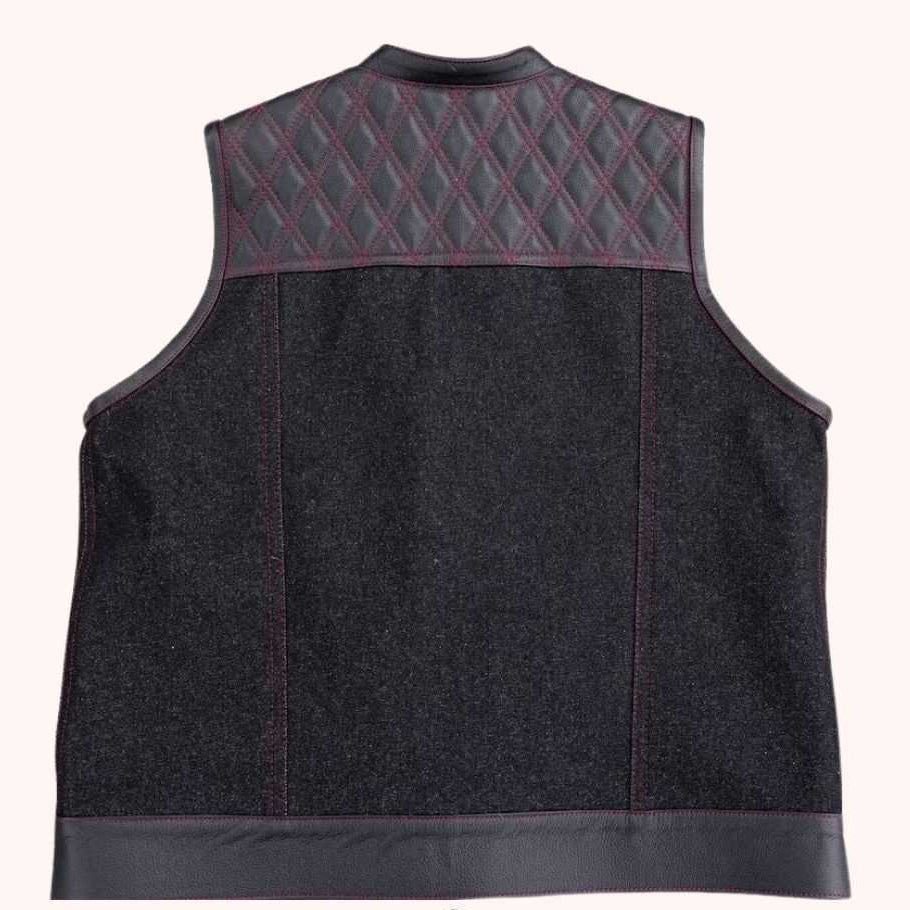 Men's club style denim vest