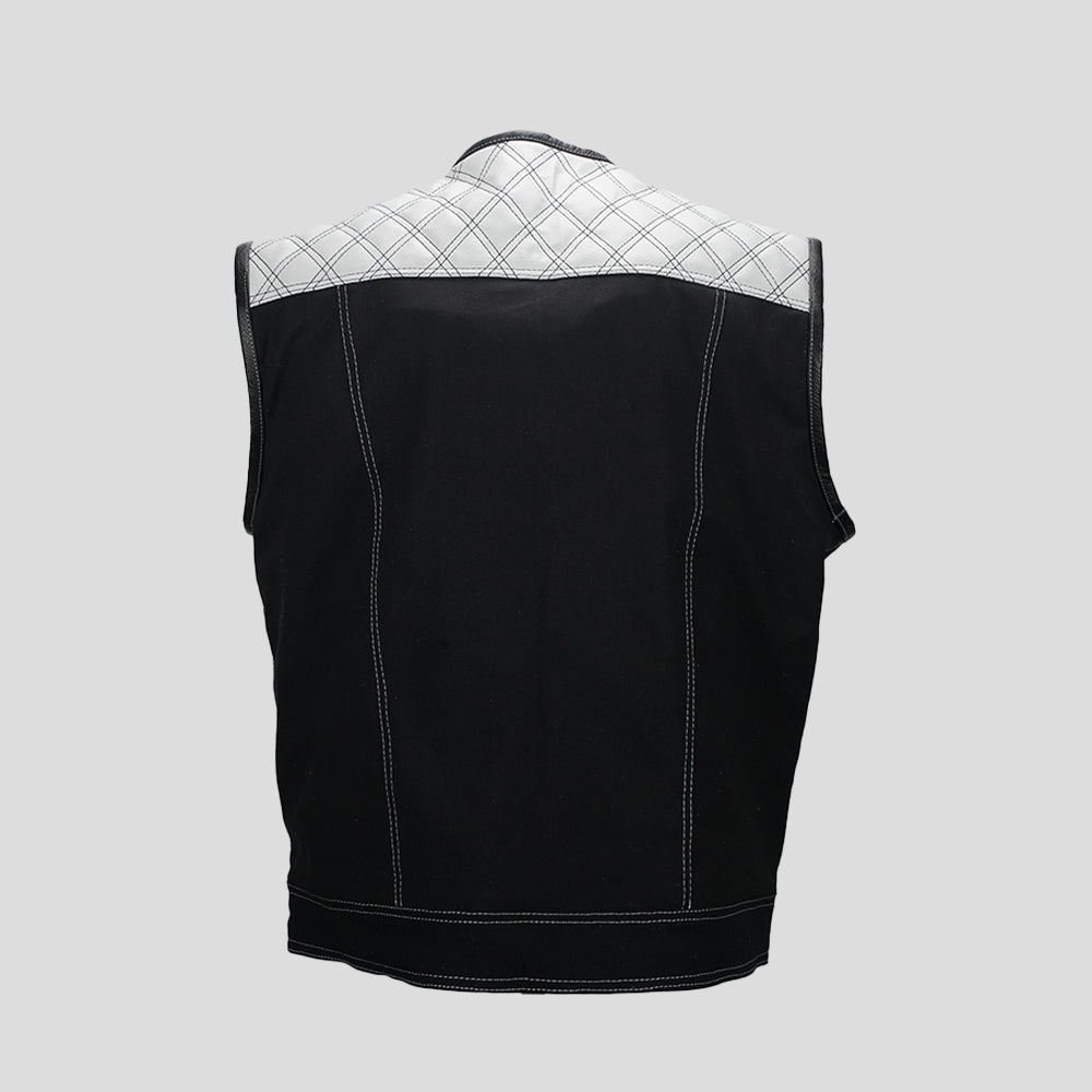 Men's club style motorcycle vest