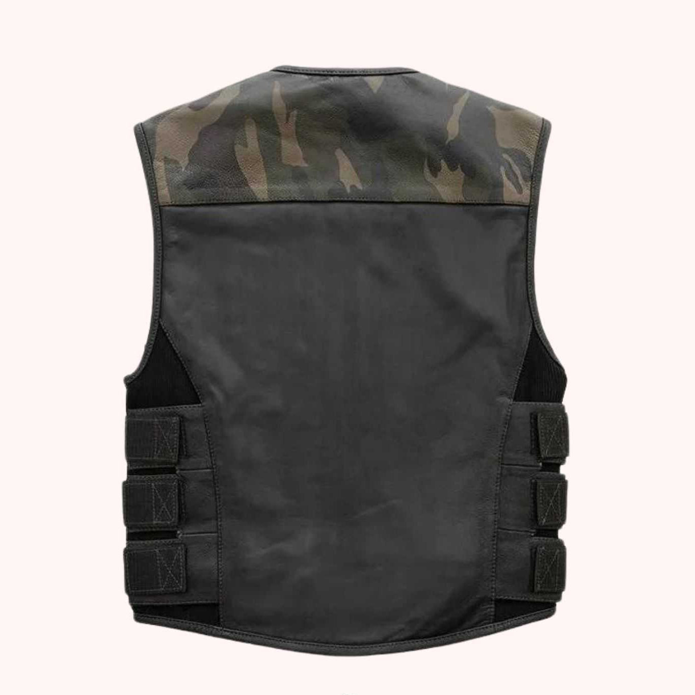 Men's SWAT style leather vest