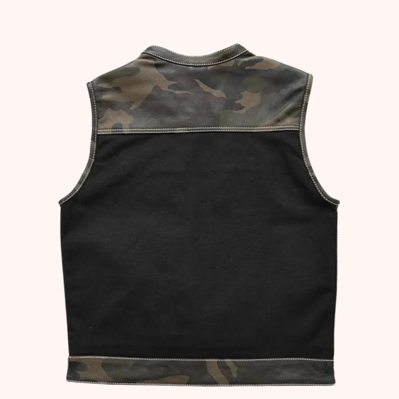 Men's club style canvas vest