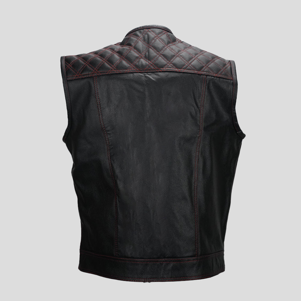 Men's club style motorcycle vest