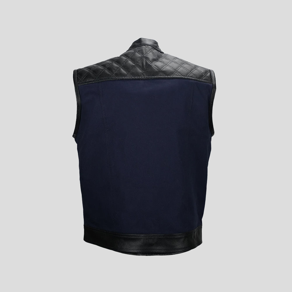 Men's club style canvas vest