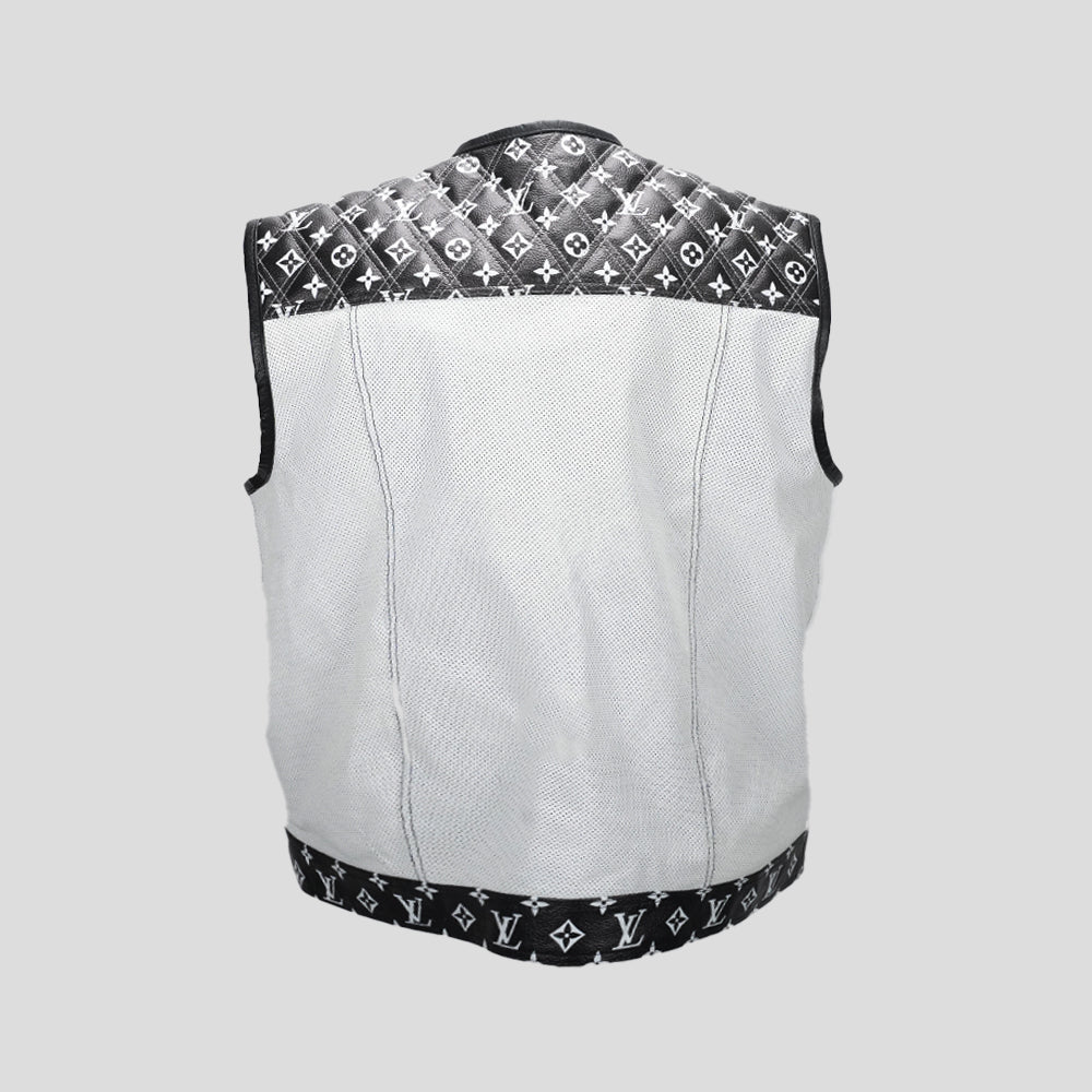 Premium leather club vest for men