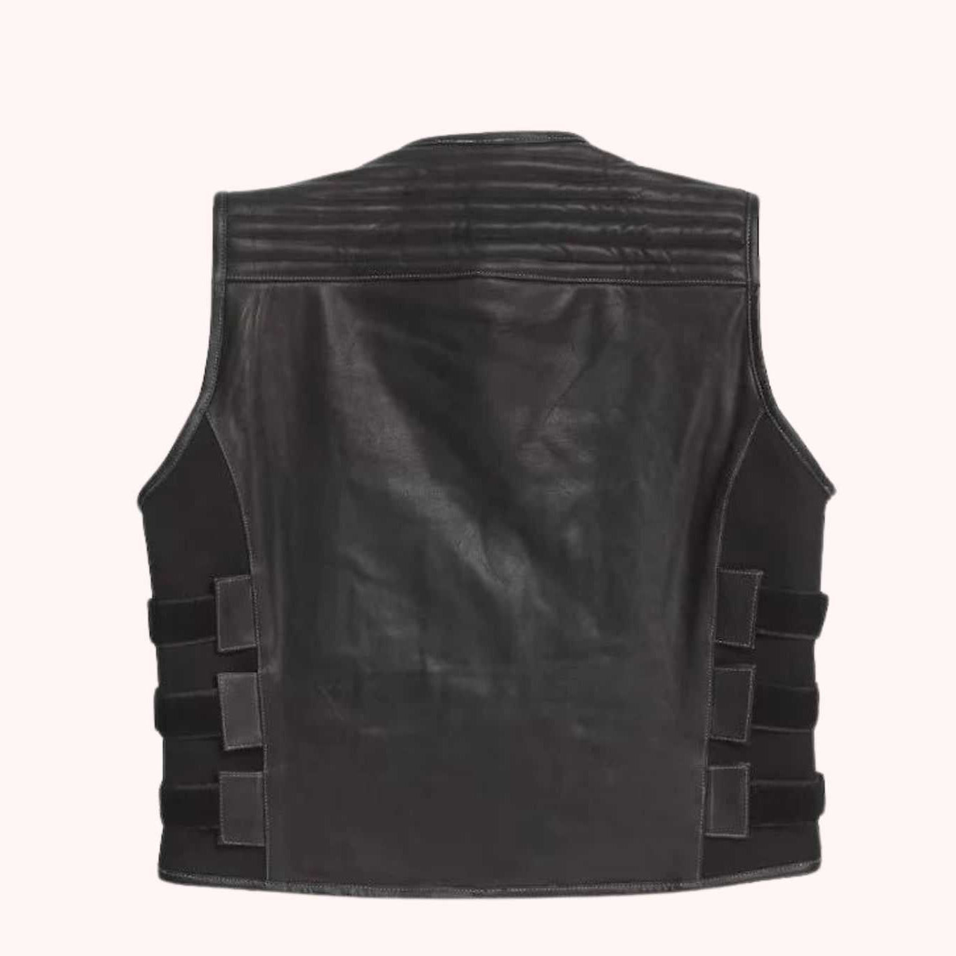 Men's SWAT style leather vest