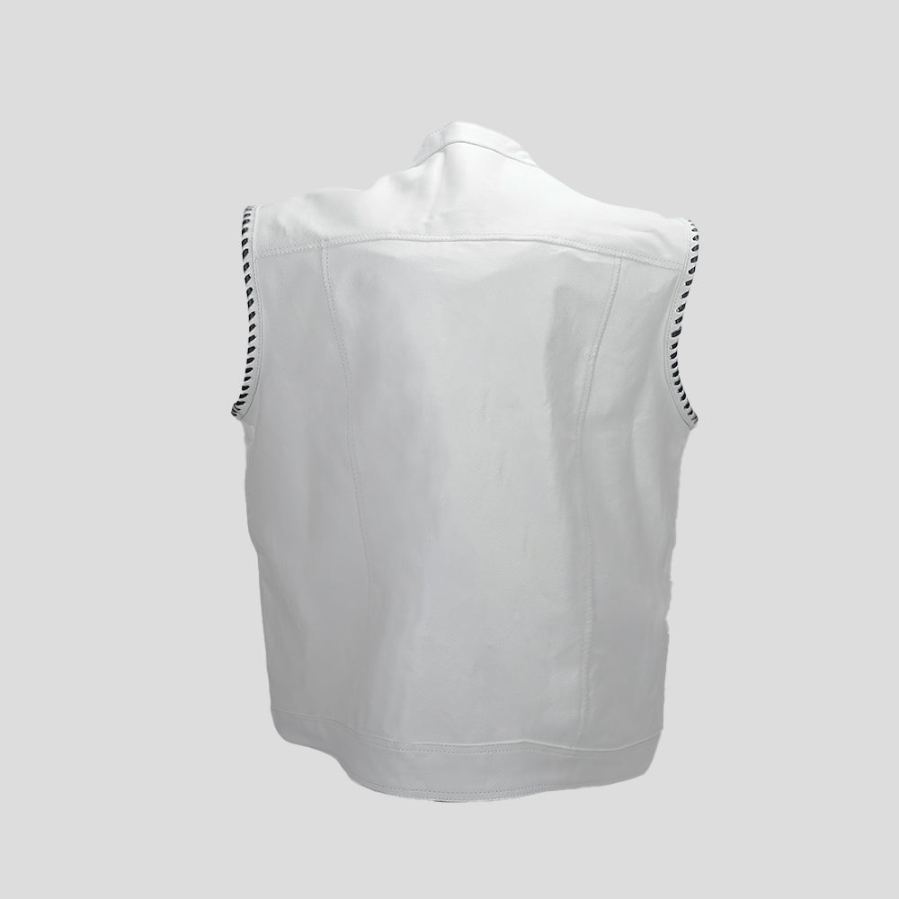 Men's club style ivory vest