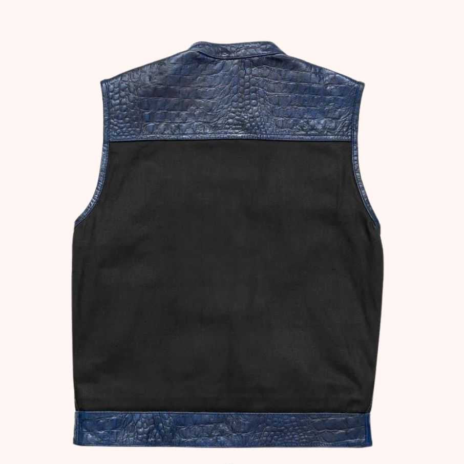Men's club style canvas vest