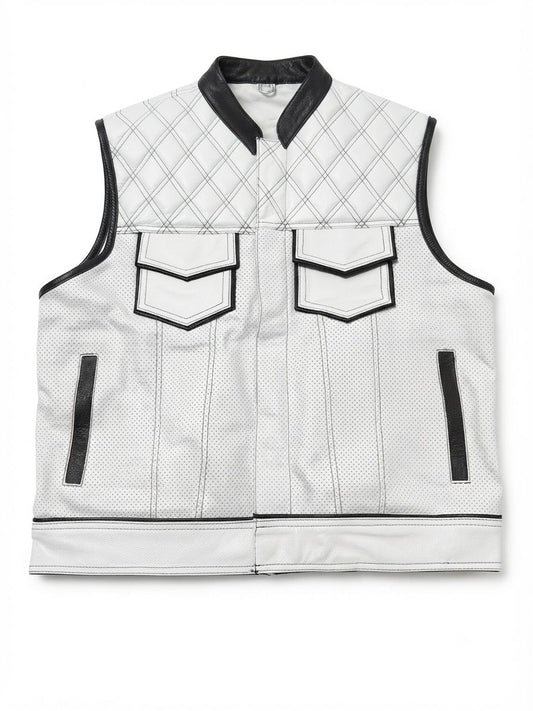 The Zenith Perforated Leather Vest