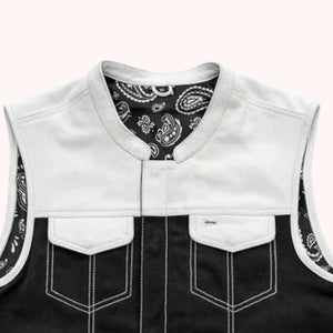 Men's two-tone club style vest