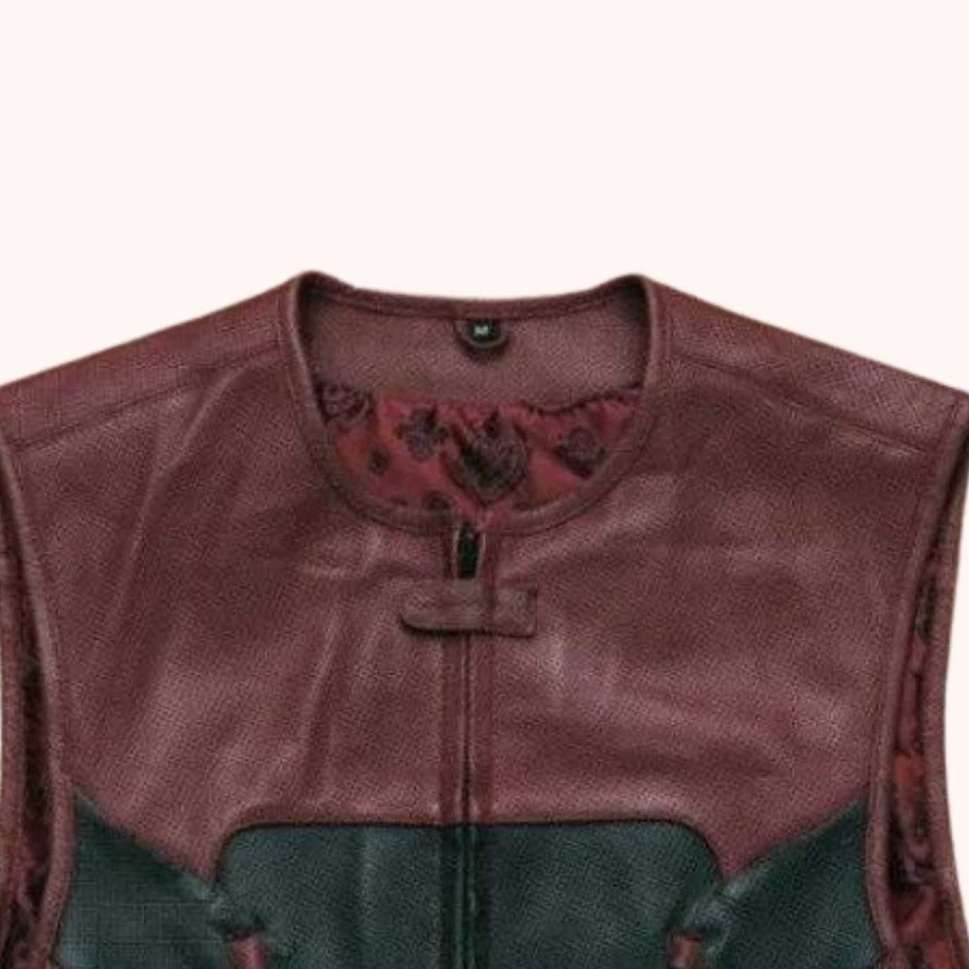 Men's SWAT style leather biker vest