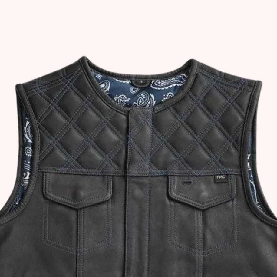 Men's club style quilted vest