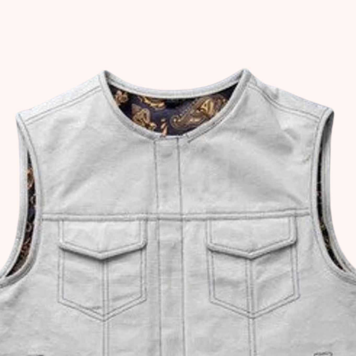 Canvas vest with conceal-carry pockets