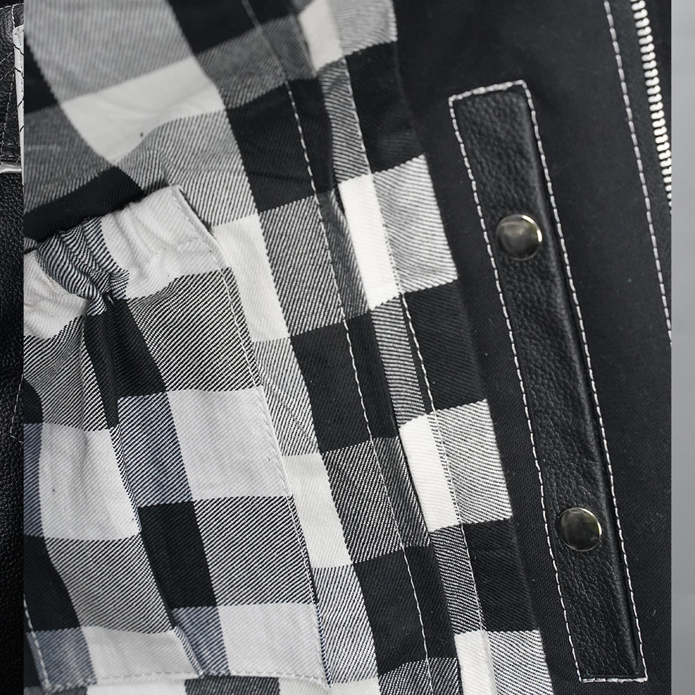 Men's biker vest front view