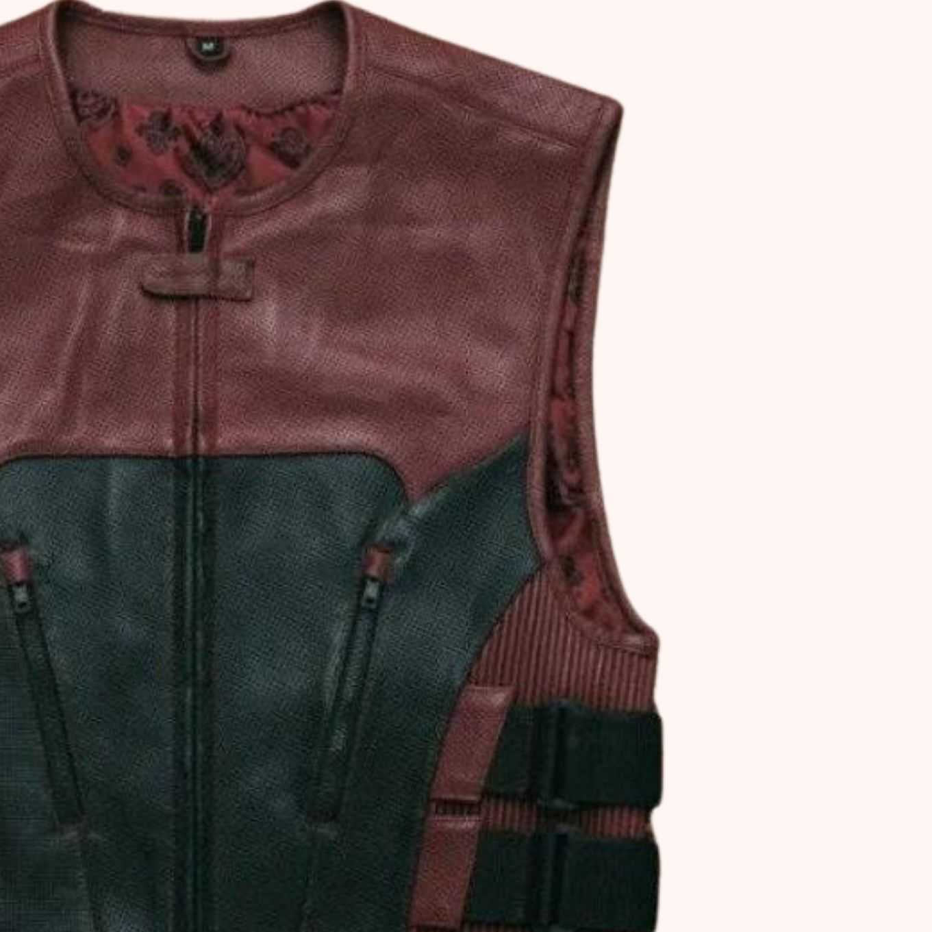 Tactical leather vest with conceal-carry pockets