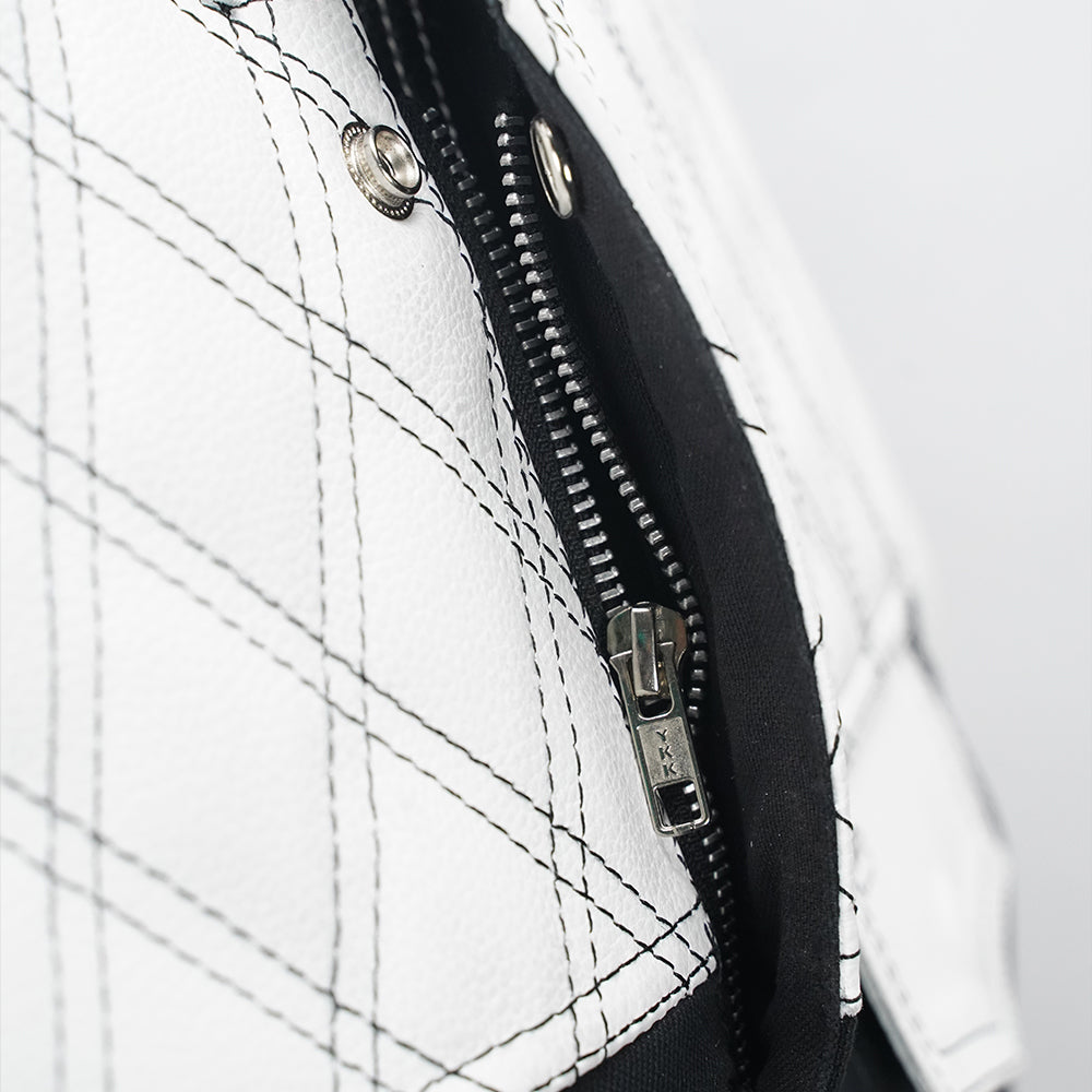 Men's biker vest front view