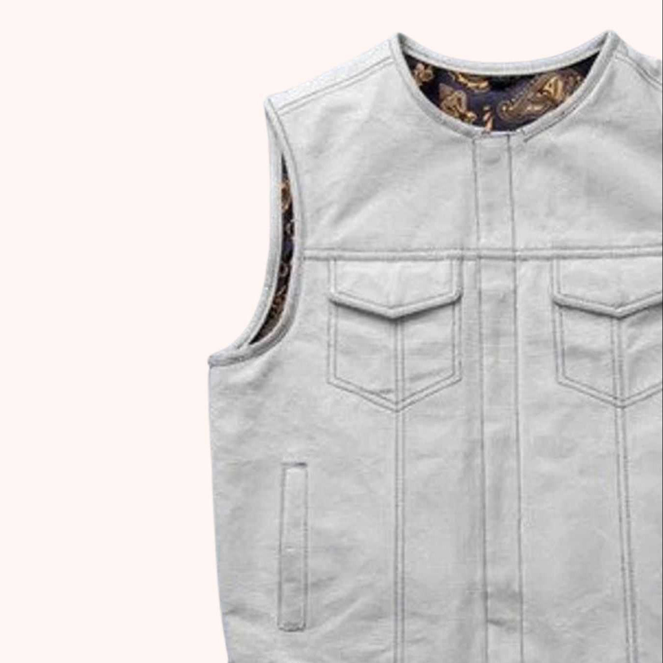Canvas riding vest detail