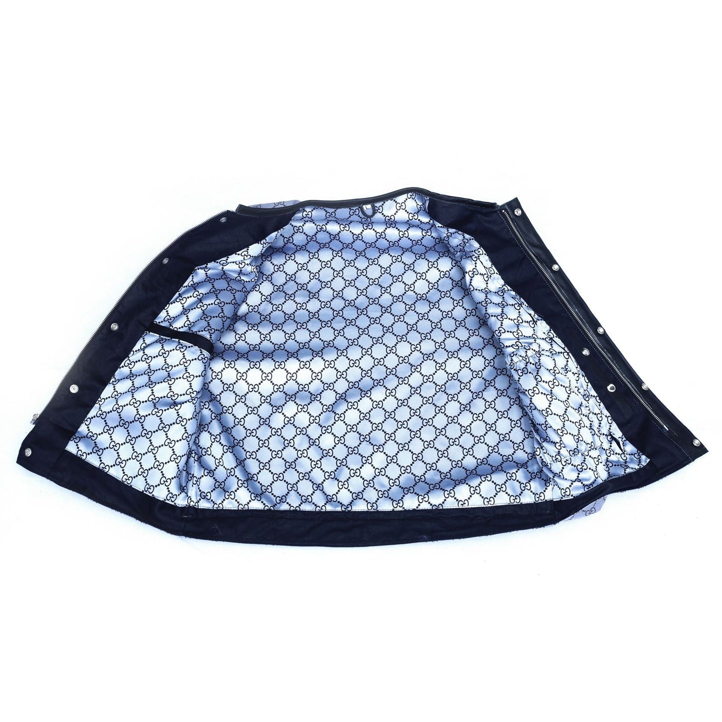 G*cci Canvas with Black Diamond Stitching