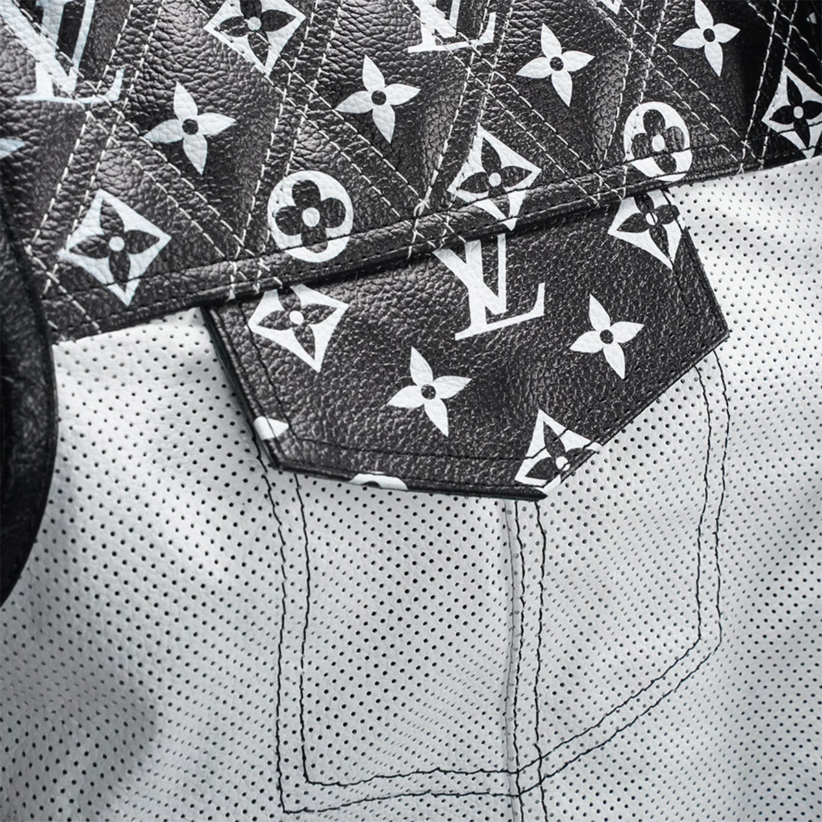 Black motorcycle vest with conceal-carry pockets
