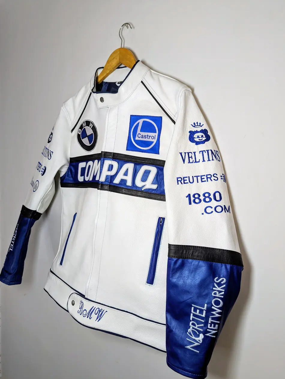 BMW Compaq Racing Leather Jacket – Real Leather Motorsport Jacket - Casual Streetwear
