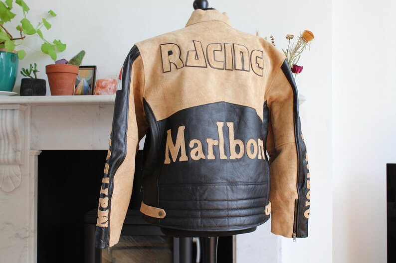 Marlboro Suede Leather Streetwear Jacket – Premium Comfort & Classic Biker Style