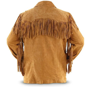Suede Western jacket with fringe for horse riding