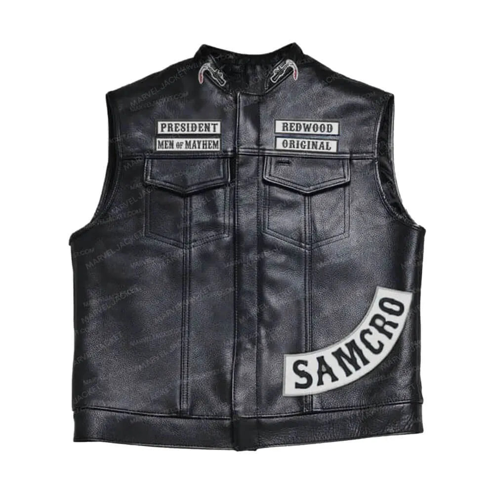 Son of ANaarchiey Real Leather Biker Vest