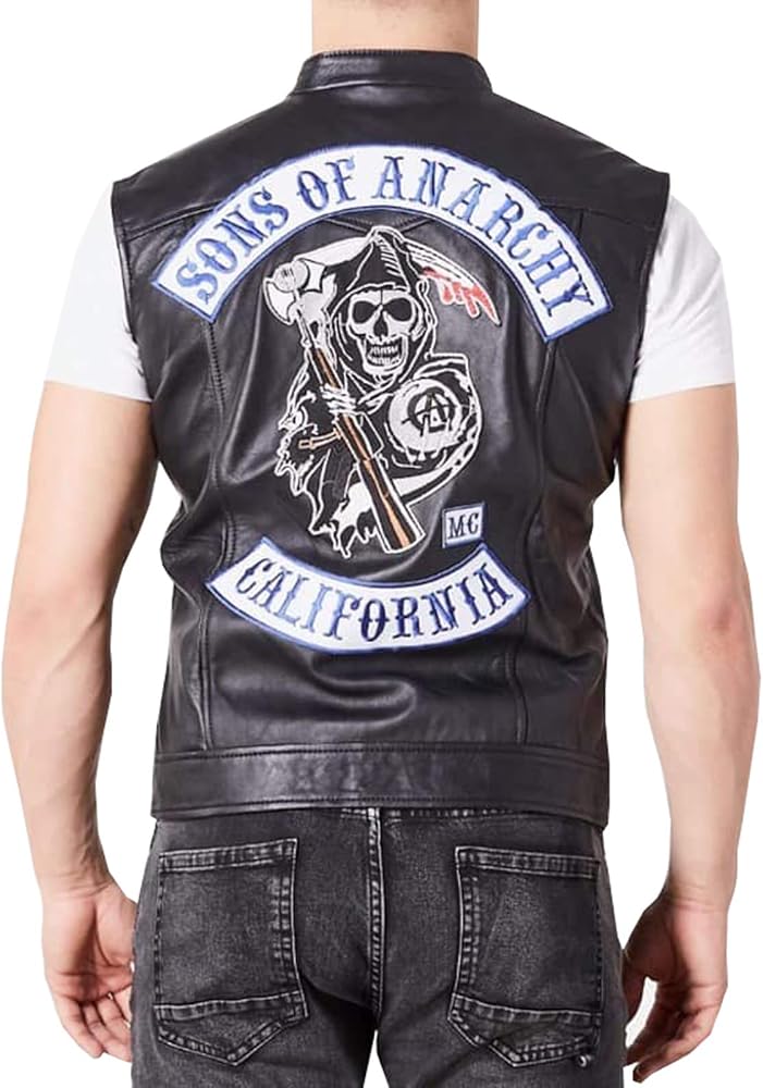 Son of ANaarchiey Real Leather Biker Vest