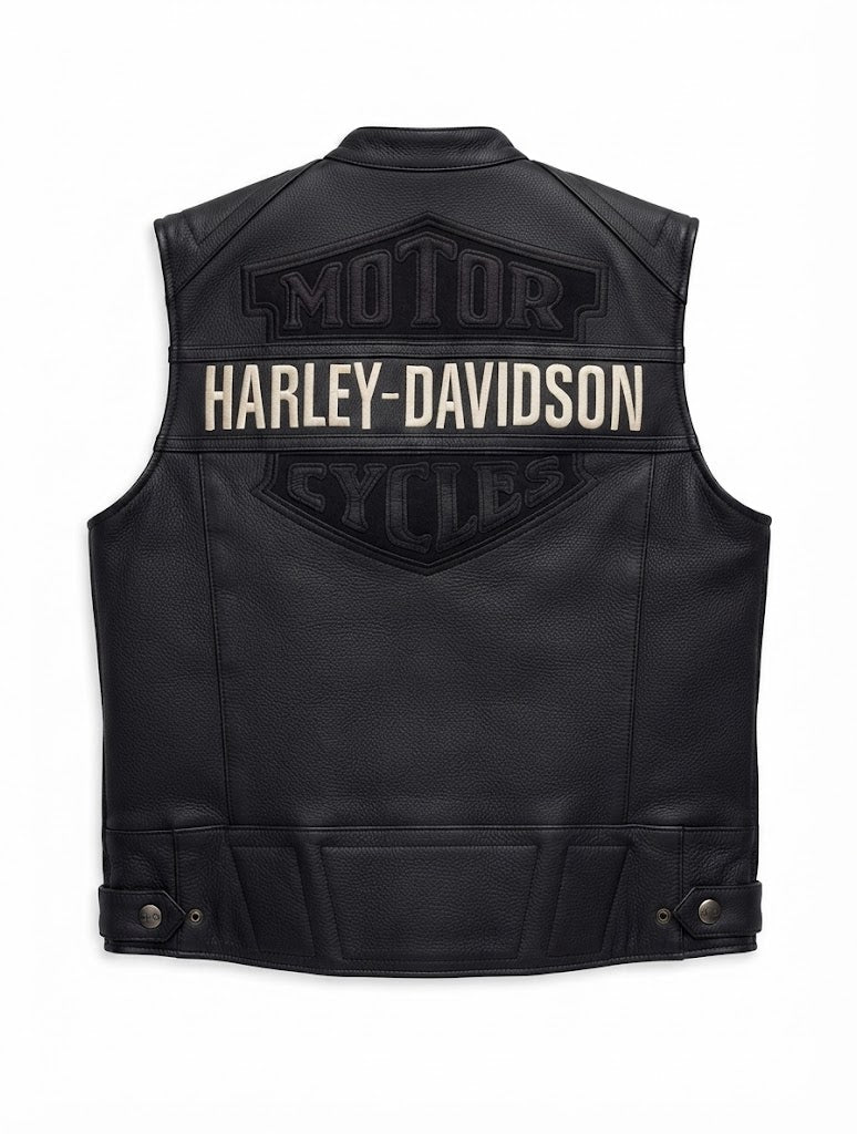 Har___Dav____ men's leather motorcycle vest