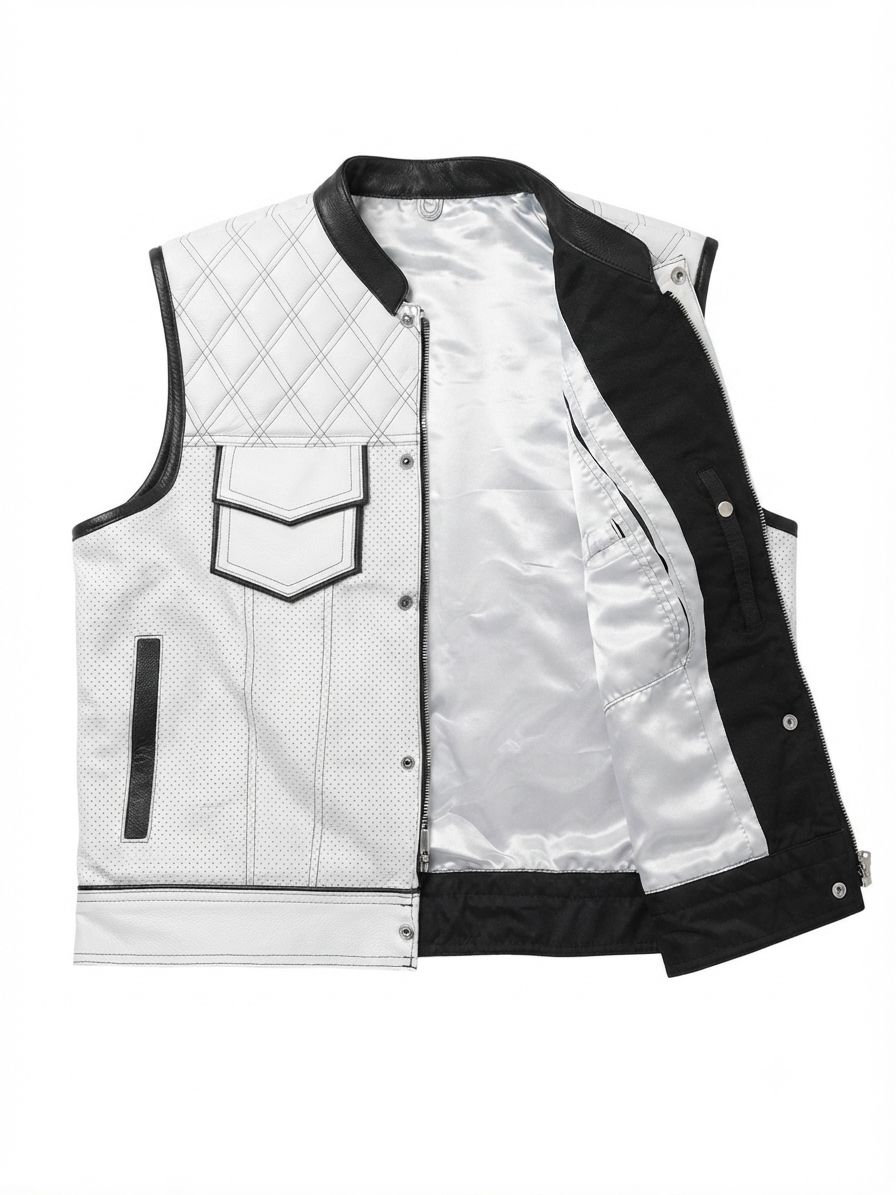 The Zenith Perforated Leather Vest