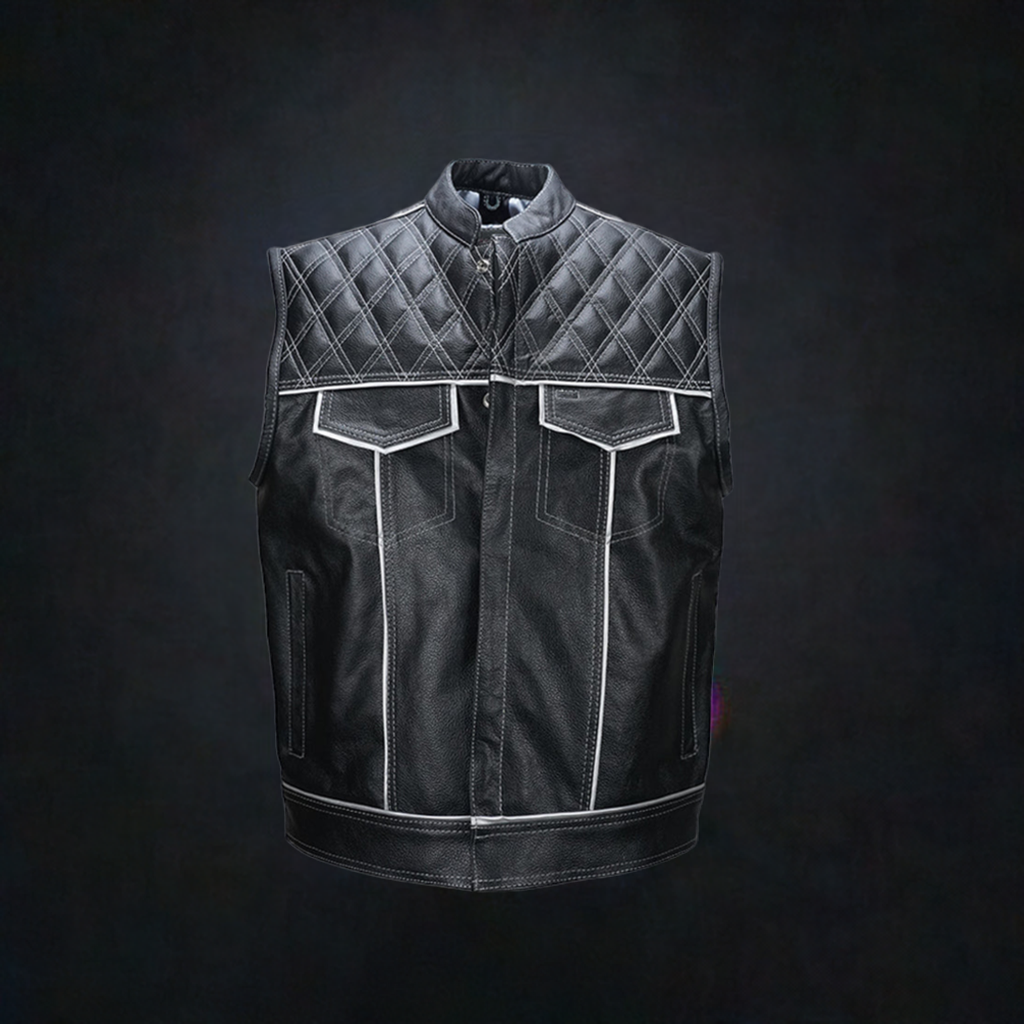 Men's club style checkered vest