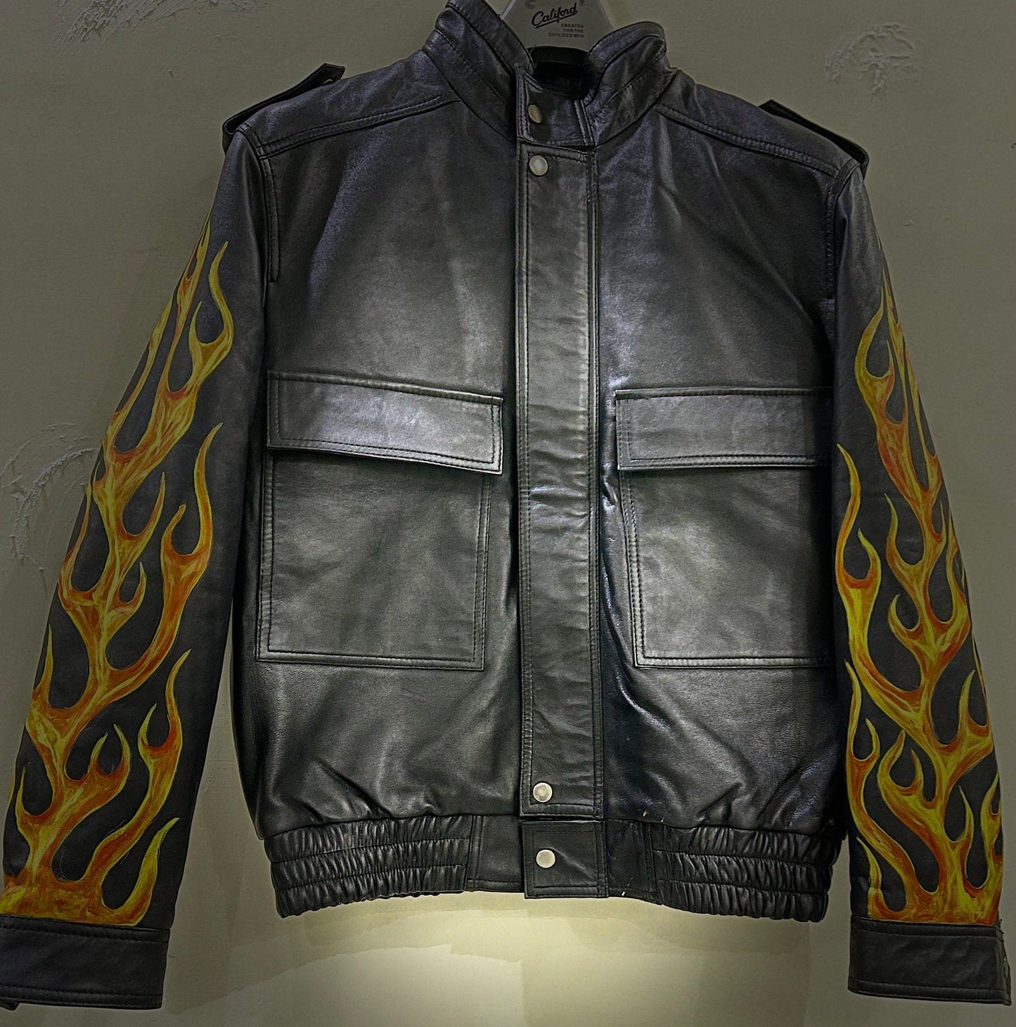 Leather Jackets, Mens Jacket, Motorbike Leather Mens Jacket, Biker Printed Jacket, Sheep Leather Original Leather Jacket, Coat